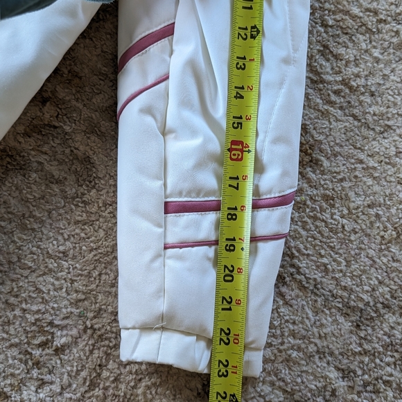 Vintage Puffy White/Pink Ski Jacket Dawn Zippered Toggles Pockets Women's size M - Picture 9 of 16